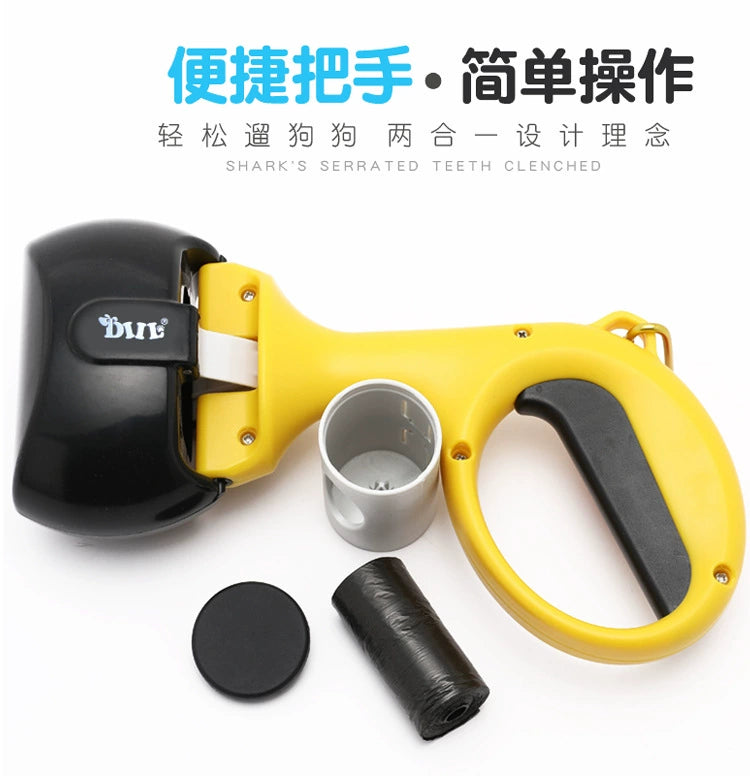 Dog Pooper Scooper Portable Dog Picking Poop Cleaning Artifact Pet Supplies Garbage Bag Stool Bag Shit Shovel Tool