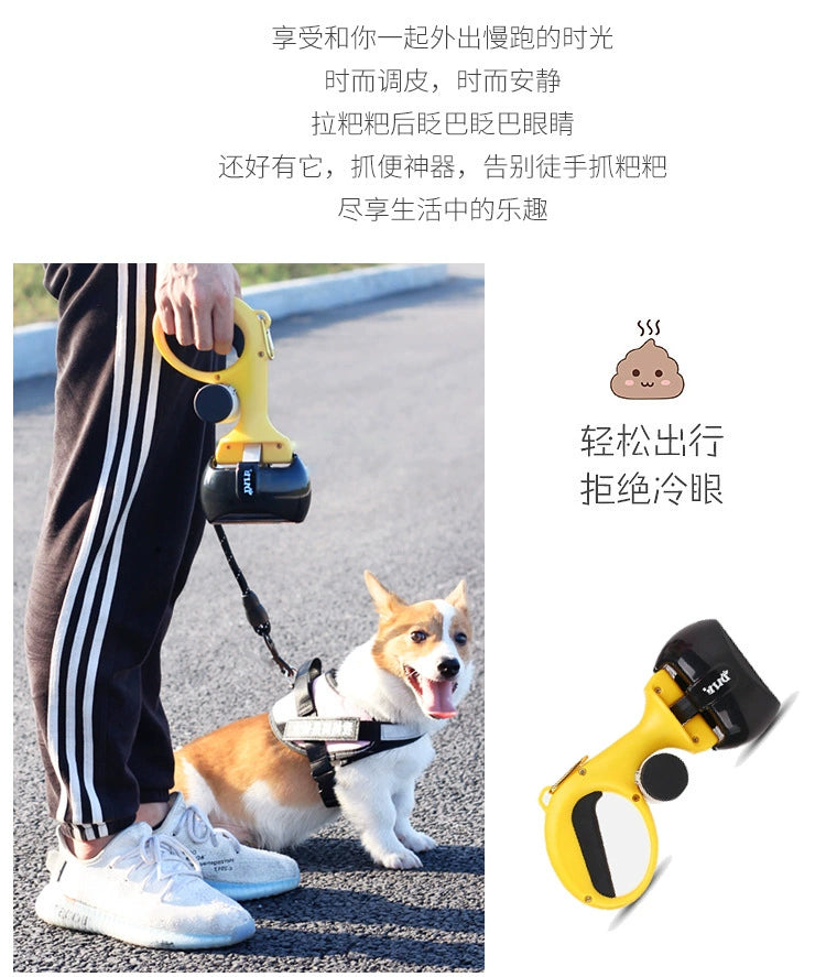 Dog Pooper Scooper Portable Dog Picking Poop Cleaning Artifact Pet Supplies Garbage Bag Stool Bag Shit Shovel Tool