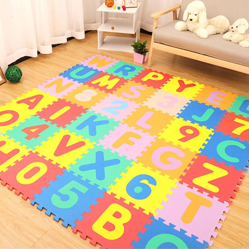 10/26Pcs 30*30cm EVA Baby Foam Crawling Mats Puzzle Toys For Baby Play Mat Educational Numbers Letter Animal Fruit Home Carpet